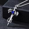Cross-Border Star mesma placa retrô espada de cobra colar de cruz criativa liga jóias na moda dos homens hip hop camisola cadeia