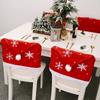 Nuevos Suministros Decorativos Navideños Funda para Silla de Tres Copos de Nieve Funda para Silla No Tejida Decoración de Mesa de Comedor Regalo Suministros Festivos
