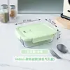 Fiambrera de Vidrio, Apta para Microondas, Fiambrera Rectangular, Fiambrera para Oficinistas, Recipiente Doméstico para Guardar Alimentos