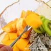 Tenedor para Fruta de Acero Inoxidable 304, Tenedor para Pastel de Dos Púas, Tenedor para Pastel de Luna de Medio Otoño, Tenedor para Té, Tenedor para Postre, Tenedor para Fruta Colorido