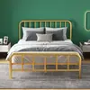 Cama de Hierro Moderna, Sencilla y Económica, Cama Individual de 1.35m, Dormitorio, Apartamento, Alquiler, Hogar, Cama con Estructura de Hierro