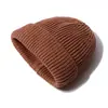 Otoño e invierno hombres y mujeres con gorro de punto para el frío hilo de mecha gorro yuppie japonés Harajuku de lana color liso gorro de casero gorro puntiagudo