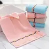 14 80g toalla de mano absorbente engrosada para hombres y mujeres adultos, toalla para lavar niños, al por mayor, toalla rayada lisa