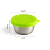 Taza para mojar de acero inoxidable 304, Taza para salsa transfronteriza, Contenedor para jugo de tomate, aderezo para ensaladas, Condimento, Tapa de silicona, Plato para mojar