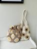 Misawa Amazon Transfronterizo Gran Capacidad Hecho a Mano Tejido Bolsa Nicho Bandolera Bolsa de Paja Tejida Flor Vacaciones