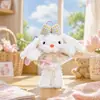 Lindo Llavero de Conejo de Orejas Largas con Vestido de Princesa de Peluche Figura de Muñeca de Dibujos Animados Cosplay Colgante para Bolso de Pareja Pequeño Regalo