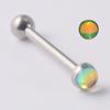 Clavo de titanio G23 nuevo transfronterizo con lengua de flash 4 mm diente interno mini Aobao aro para la lengua 14g perforación decoración de lengua de rosca interna