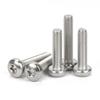 Tornillo de ciruela de cabeza plana de acero inoxidable 316 M2.5M3M4M5M6M8M10 tornillo antirrobo de cabeza redonda GB2672