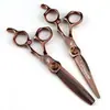 Color Bronce Antiguo 6.0 pulgadas Nepson Acero de Color Damasco Tijeras de Peluquería, Tijeras para Cortar el Cabello, Tijeras Entresacadoras, Tijeras Entresacadoras