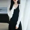 Blusa de Malla de Aire Acondicionado Nueva de Verano para Mujer, Cárdigan de Manga Murciélago, Top de Punto Fino