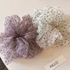Goma de Pelo de Malla con Lunares Estilo Coreano para Mujer, Elástica de Cola de Caballo de Alta Gama y Elegante, Accesorio para Moño, Flor para el Cabello, Cuerda para el Cabello