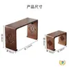 Mesa y Taburete de Madera Maciza para Guqin, Mesa de Resonancia, Mesa Zen de Caligrafía de Nuevo Estilo Chino, Mesa de Cultura Tradicional China, Mesa para Copiar Escrituras y Caligrafía, Mesa y Taburete para Guzheng