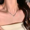 Collar de Cadena para Clavícula Estilo Chica Caliente Dulce y Fresco Tendencia Coreana para Mujeres, Collar de Diseño de Lujo Ligero de Alta Gama, Accesorios al por Mayor para Chica Caliente de Deseo Puro