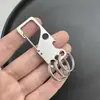 Chaveiro de Aço Inoxidável Fivela de Cintura Masculina Abridor de Garrafa Chaveiro de Carro Mosquetão para Exterior Pingente Fivela de Garrafa de Água