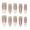 Gato Melocotón Crema Ojo de Gato Textura de Alta Gama Estilo Girly Estilo Hermana Mayor Blanqueamiento Manicura Estilo Corto 30 Piezas Manicura Portátil