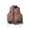 Chaleco de Algodón Forn3 Delgado de Corte Ajustado para Hombre, Sencillo y Versátil, Adelgazante, Cuello Alto, Chaqueta de Algodón sin Mangas, Chaleco Cálido Casual