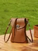 Bolsa de teléfono para mujer de cuero suave de comercio exterior, bolso cruzado simple, bolso de hombro cruzado de cuero suave estilo coreano, bolso pequeño texturizado al por mayor
