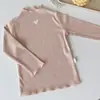 Camiseta Base para Niña Ropa de Otoño e Invierno Forrada de Polar Cuello Semi Alto Mono para Niña Camiseta de Manga Larga de Polar con Top para Bebé