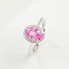Anillo de Zafiro Rosa Paparadaka Cultivado Zhou Hengfu Jewelry, Plata de Ley, Diseño Versátil para Mujer, Diseño Único, Disponible para Dropshipping