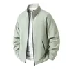 Nueva chaqueta exterior de concha blanda para hombre de otoño con cuello alto, abrigo casual engrosado, cortavientos, resistente al desgaste, de corte holgado, moderna