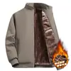 Chaqueta de forro polar para papá 2022 otoño e invierno Nueva chaqueta casual cálida engrosada para personas de mediana edad y mayores ropa de invierno