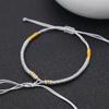 Nova corda de mão com nó de diamante de fio de ouro tecida à mão, pulseira de contas semiacabada fina para homens, mulheres, amantes, com fecho de segurança