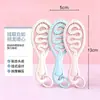 Pente popular para estilizar o cabelo com design canelado, perfeito para criar volume e um efeito de coroa alta, apresentando um pente massageador oco e um tamanho mini portátil para fácil transporte