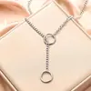 Anillo Corazón Caliente de AliExpress Cadena Deslizante Collar Hecho a Mano Estilo Punk Cadena Cubana Personalizada Joyería de Alta Calidad