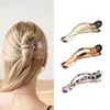 Amazon Nuevo Clip de Pato Retro con Estampado de Leopardo Clip para Moño en la Parte Posterior de la Cabeza para Mujeres Pasador de Peinado Semirecogido de Alta Gama Pasador para el Cabello