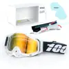 Set de Casco de Motocicleta Clásico en Stock, Gafas Todoterreno, Gafas de Exterior a Prueba de Viento, Gafas de Esquí UV, Gafas de Montar