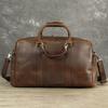 Bolso de Viaje de Negocios de Cuero Crazy Horse Retro Gran Capacidad Bolso de Mano para Viajes Cortos Bolso Cruzado Casual de Hombro de Alta Calidad