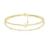 Pulsera Cruz Dorada de Comercio Exterior Transfronterizo Moda Simple Personalidad Versátil Sentido del Diseño Pulsera de Cadena Fina para Mujer 2026