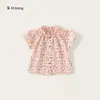 Ropa para Niños Bangxuan Verano Nuevo Estilo Camisa de Muñeca para Niñas, Camisa de Manga Corta de Lunares y Cuadros, Ropa para Niños, Camisa para Bebé