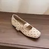 Primeiro Encontro: Sapatos Mary Jane de ballet quadrados com bolinhas estilo coreano, nova coleção 2026, sapatilhas versáteis e joviais para mulheres