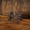Anillo Chiba Thai plata serie oscura tentáculo de pulpo Cthulhu diseño de nicho retro desgastado para hombres y mujeres anillo talla grande