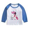 Top de otoño para niña 2022 nueva ropa infantil de otoño Camiseta estilo occidental Camisa de fondo Ropa infantil de primavera y otoño
