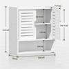 Gabinete de Almacenamiento para Baño Transfronterizo Estante de Almacenamiento Encima del Inodoro Gabinete de Pared para Baño Gran Capacidad Gabinete de Pared Multicapa Gabinete de Almacenamiento