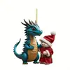 Enfeites de Dragão de Natal Enfeites de Dinossauro de Natal Pendurado na Árvore de Natal Árvore de Natal 2024 Decoração de Carro de Família Natal Pequeno