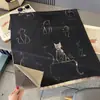 Bufanda Chal de Gato Pintado a Mano de Lujo Ligero para Otoño e Invierno, Bufanda de Cuello Doble Cara, Suave y Cálida, para Viajar al Trabajo, Viajes, Fotografía, Ambiente