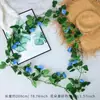 36 Enredaderas de Rosas Artificiales de Alambre de Hierro, Enredaderas de Plástico para Decoración, Flores Falsas para Bodas, Envoltura de Tuberías de Aire Acondicionado y Cubierta de Enredaderas
