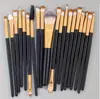Set Completo de 20 Brochas de Maquillaje, Múltiples Colores Opcionales, Brochas Cosméticas Profesionales para Rostro y Ojos