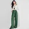 Pantalones de Lyocell Arrugados 2026 Primavera/Verano Nuevos Pantalones Anchos de Tencel Lino para Mujer, Pantalones Finos Casuales Adelgazantes para Mujer para Verano