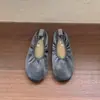 Zapatos de Salón de Terciopelo con Lazo Plegado Estilo Retro Francés para Mujer 2026 Otoño Invierno Nuevo Estilo Estilo de Noche Zapatos de Ballet Mocasines