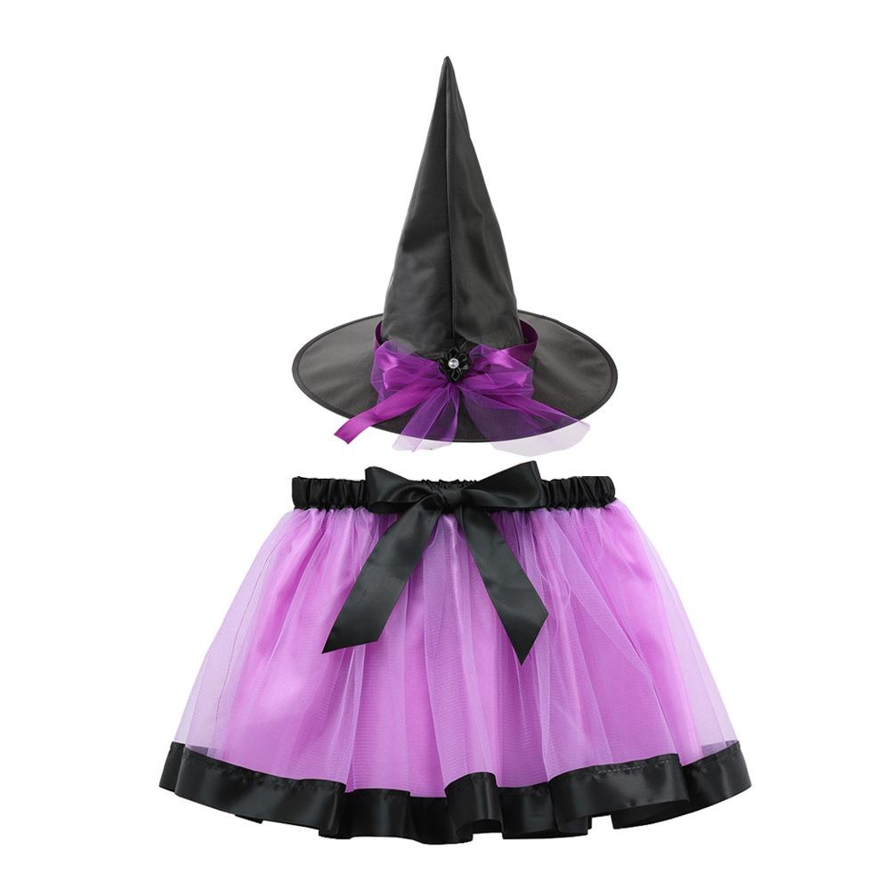 RTL01+黑花紫纱女巫帽