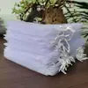 Bolsa de Hilo Perla Beige Multitamaño Bolsa de Hilo Organza Blanca Transparente Bolsa para Empaquetar Regalos de Joyería