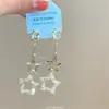 [Chá de Pêssego] Brincos Longos Flor Francesa de Chá Gelado Nativo para Mulheres Verão Luxo Leve Brincos de Férias