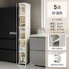 Gabinete Estrecho para Espacios de Baño, Gran Capacidad, Almacenamiento Clasificado para Espacios Angostos, Multifuncional, Plegable, con Ruedas, Gabinete de Almacenamiento para Espacios Estrechos a Prueba de Polvo
