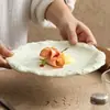 Horno de Fábrica Cambiar Cerámica Plato de Comida Occidental Creativo Plato para Bistec Plato de Plato Alto Sentido Vajilla de Hotel Falda Comercial Plato Plano