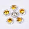 Atacado de fábrica corrente de garra de borda de corrente de diamante de vidro colorido redondo de 8 mm costura à mão diamante DIY adorno de cabeça acessórios de cabelo acessórios de sapato