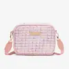 Bolsa transversal de trama estilo Chanel para mulheres, novo modelo fashion, simples e versátil, pequena bolsa quadrada de ombro, bolsa para celular, bolsa para câmera